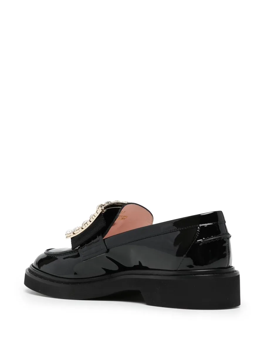 crystal-embellished patent leather loafers 5