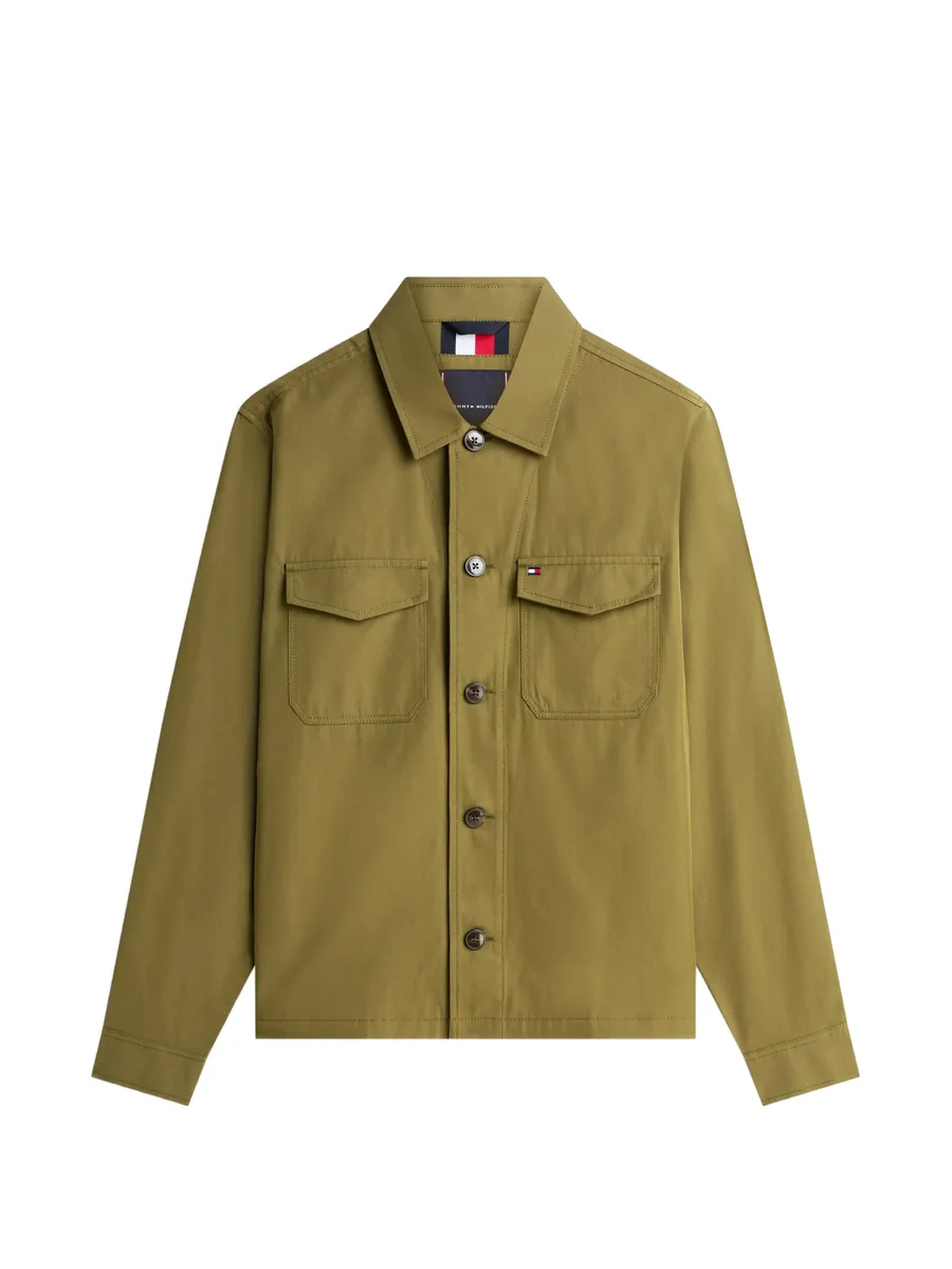 logo-patch flap-pocket jacket 1
