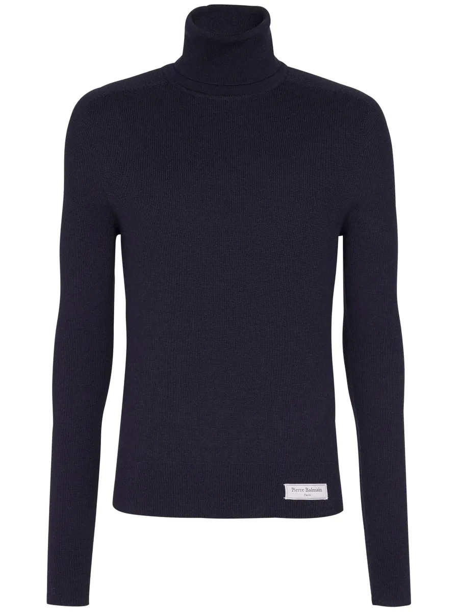 logo-tag merino-wool jumper 1