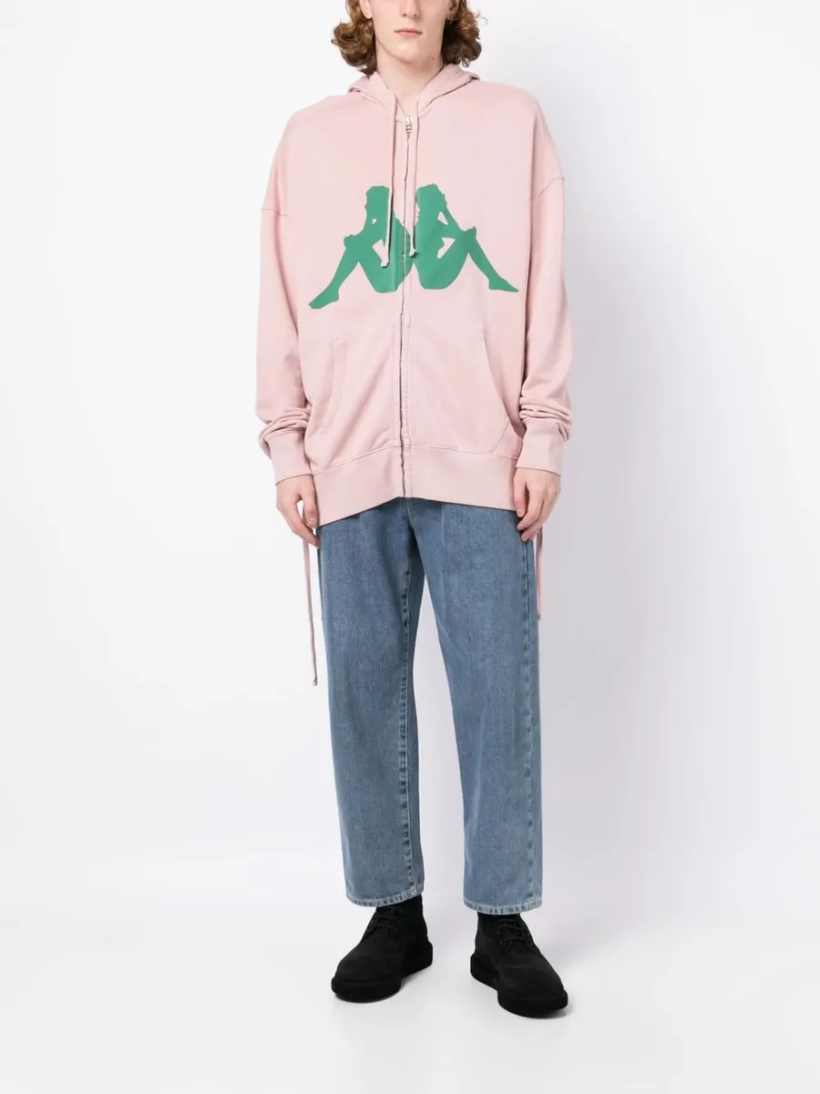 logo-print zip-up hoodie 4