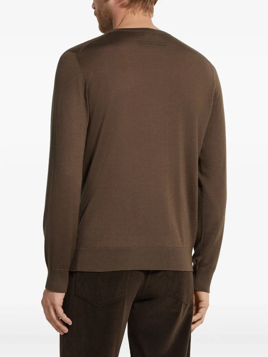 mélange crew-neck sweater 5