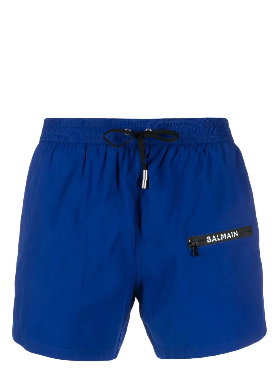 logo-print swim shorts 1