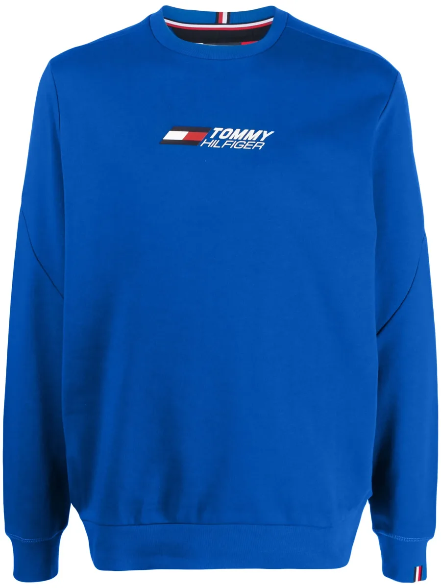 logo-print cotton sweatshirt 1