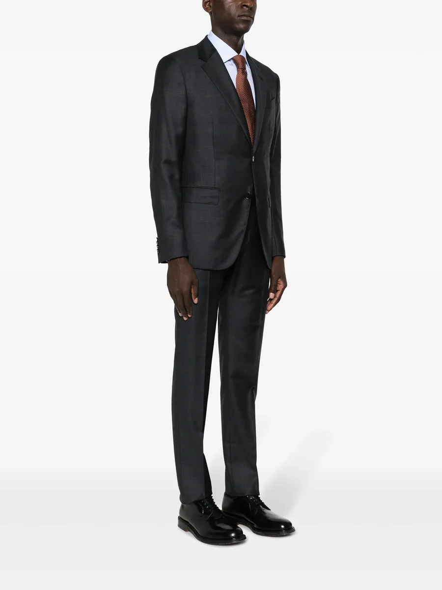 plaid-check single-breasted suit 5