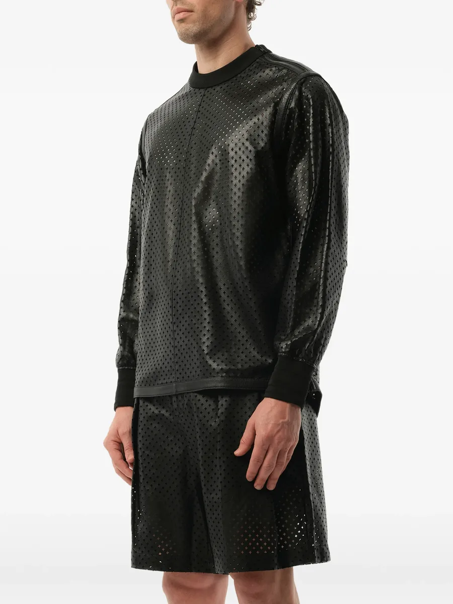 perforated leather sweatshirt 5