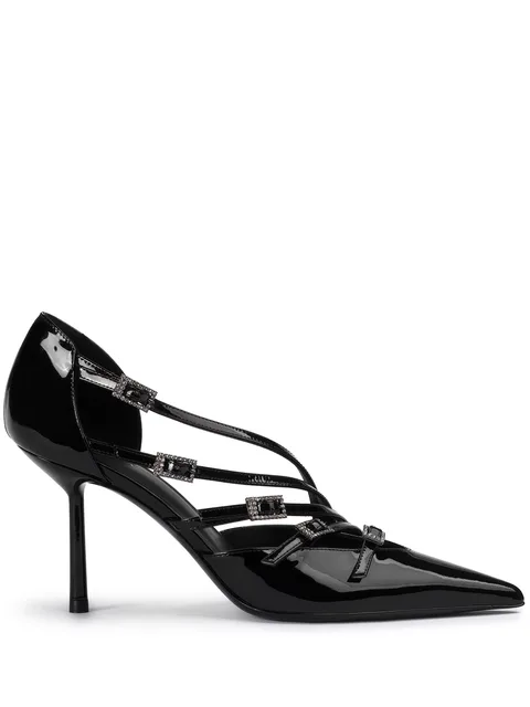 Scarlet 100mm leather pumps