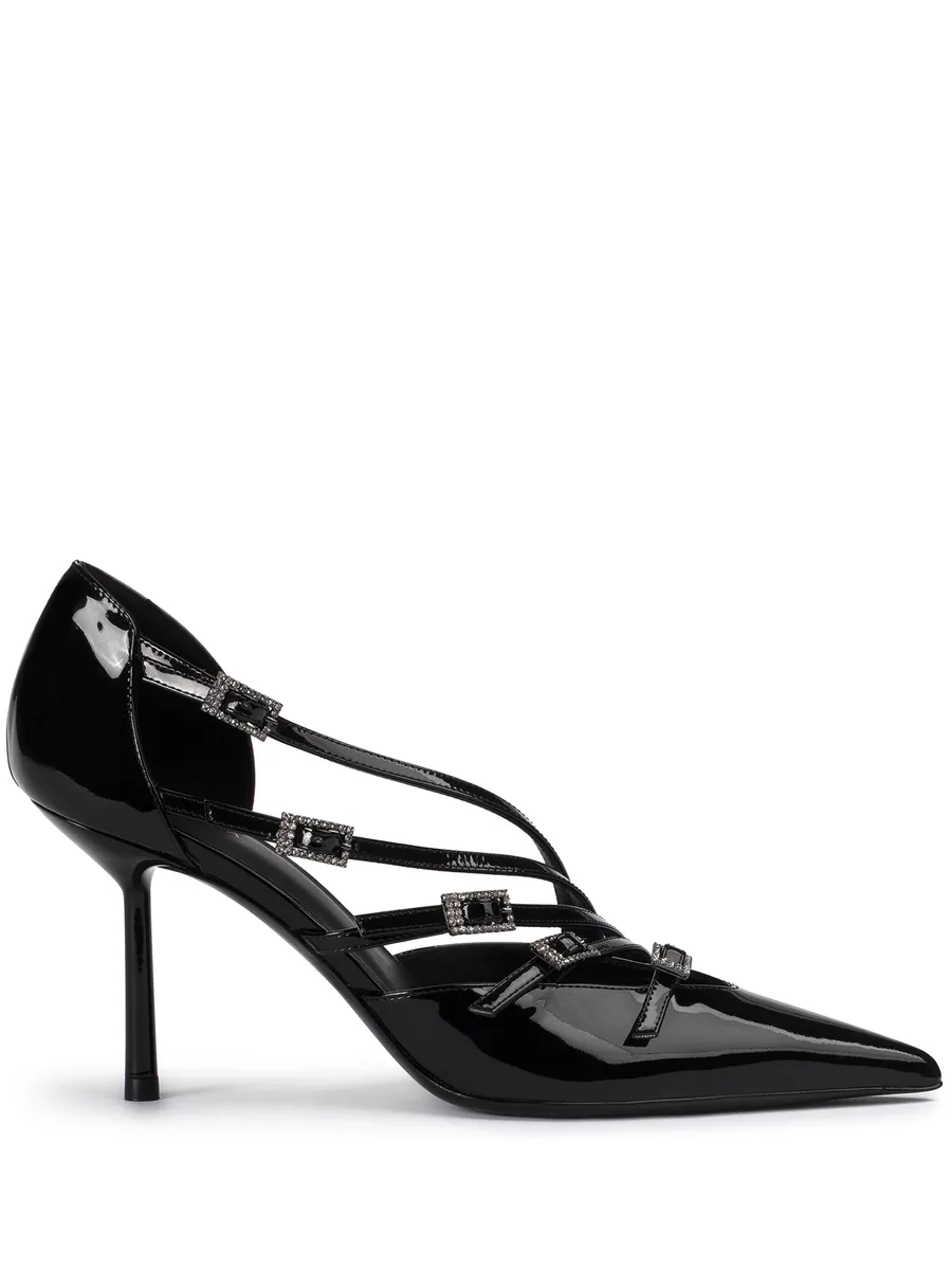 Scarlet 100mm leather pumps 2