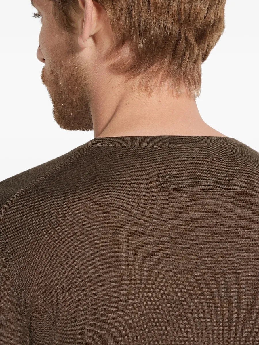 mélange crew-neck sweater 7