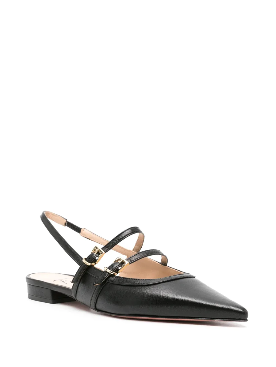 Coimbra leather slingback pumps 4