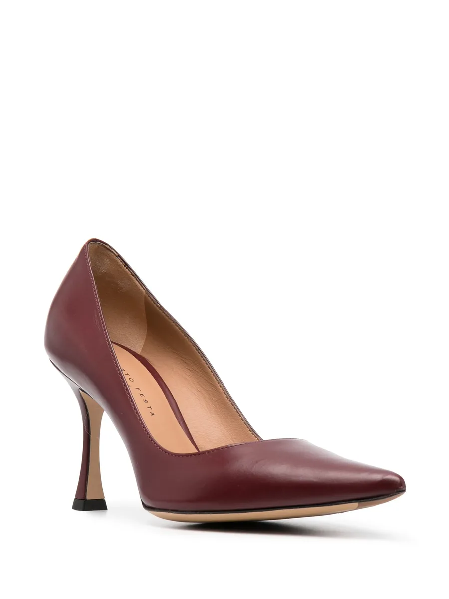 95mm pointed leather pumps 4