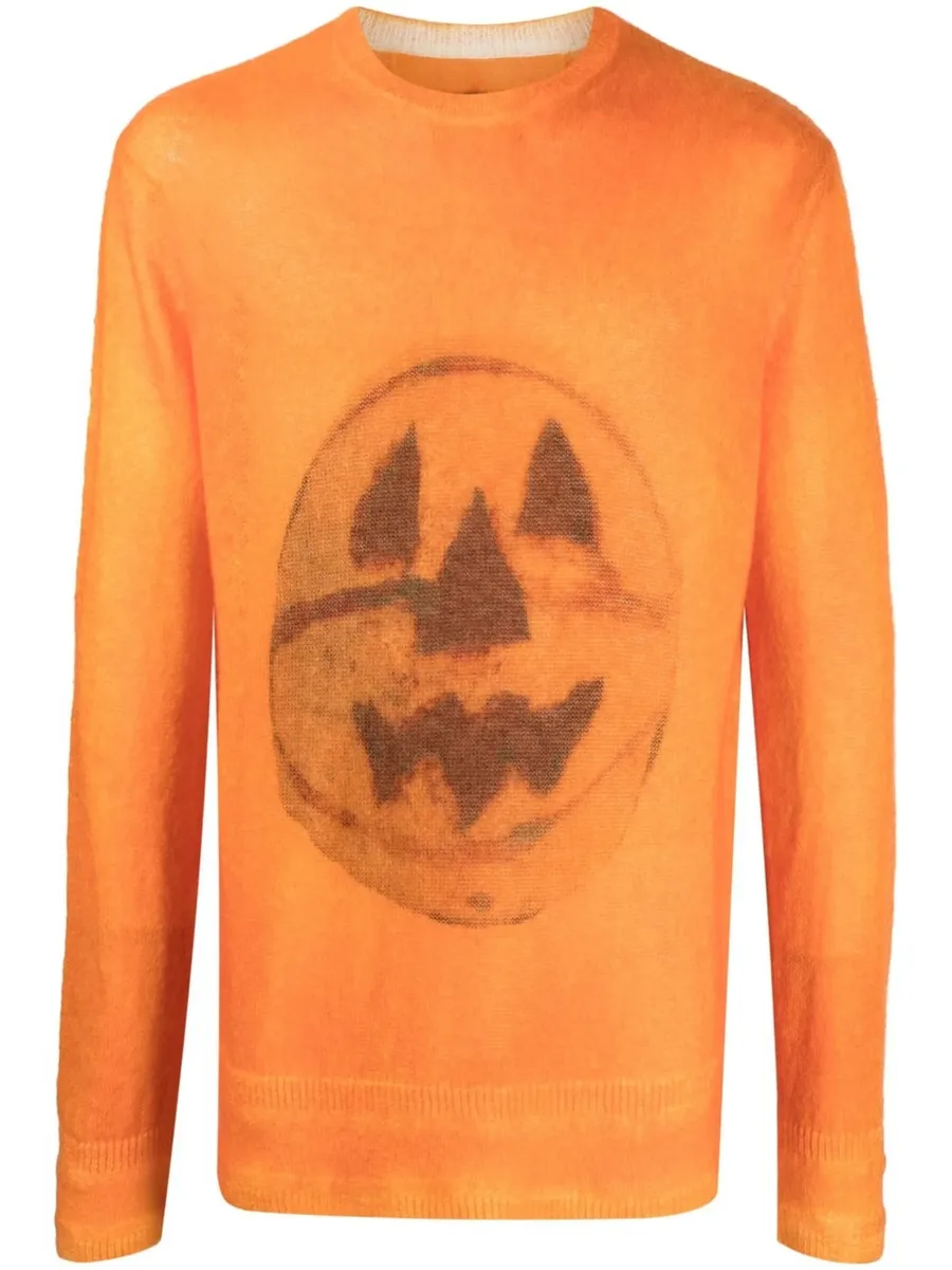 Ceramics-print crew-neck jumper 1