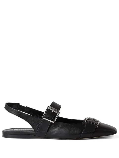 Konnie double-strap leather pumps