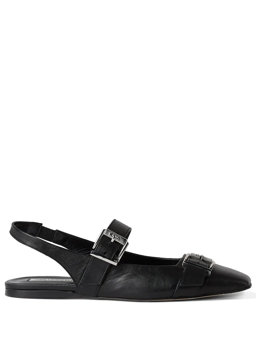 Konnie double-strap leather pumps 2