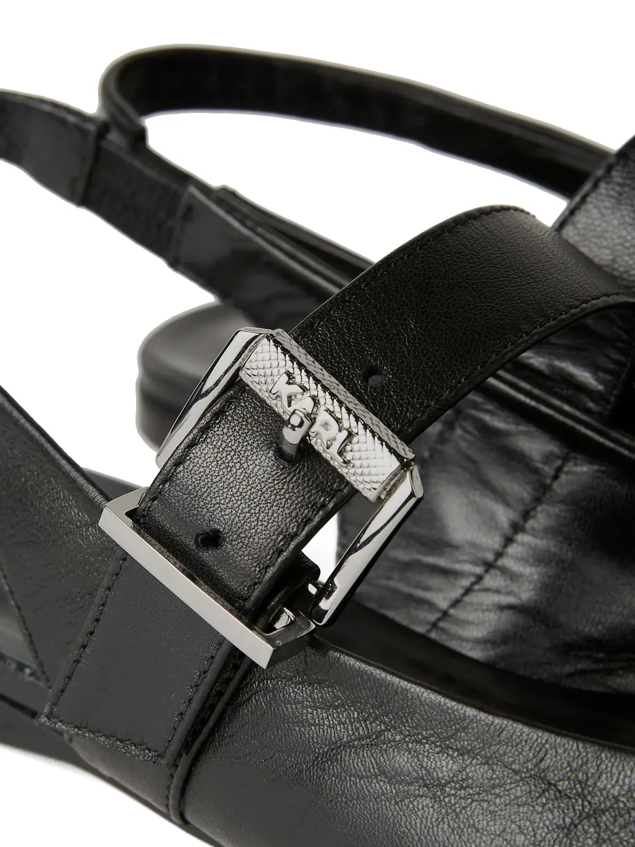 Konnie double-strap leather pumps 7