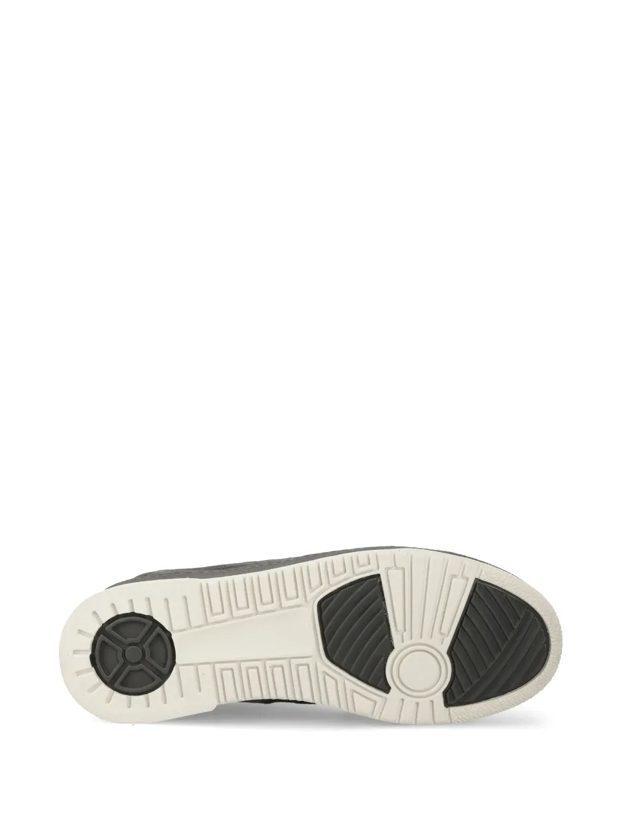 logo-print suede sneakers 10