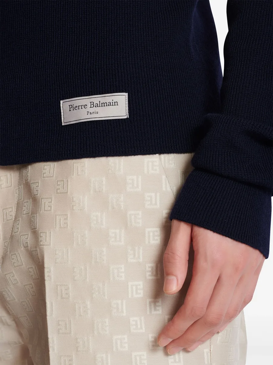 logo-tag merino-wool jumper 14