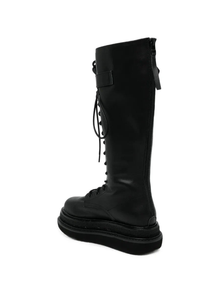 oil-leather buckled boots 3