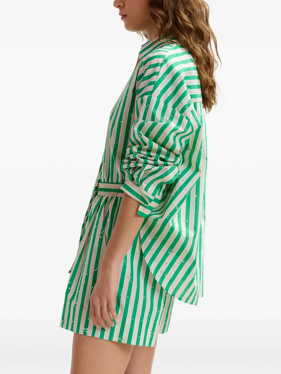 striped rhinestone-embellished shorts 7