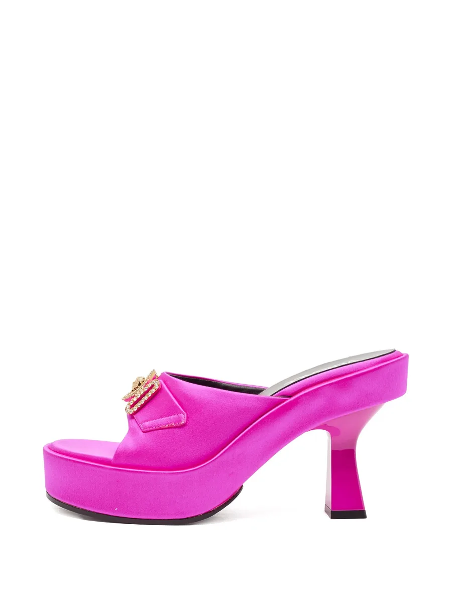 medusa platform satin mules 4