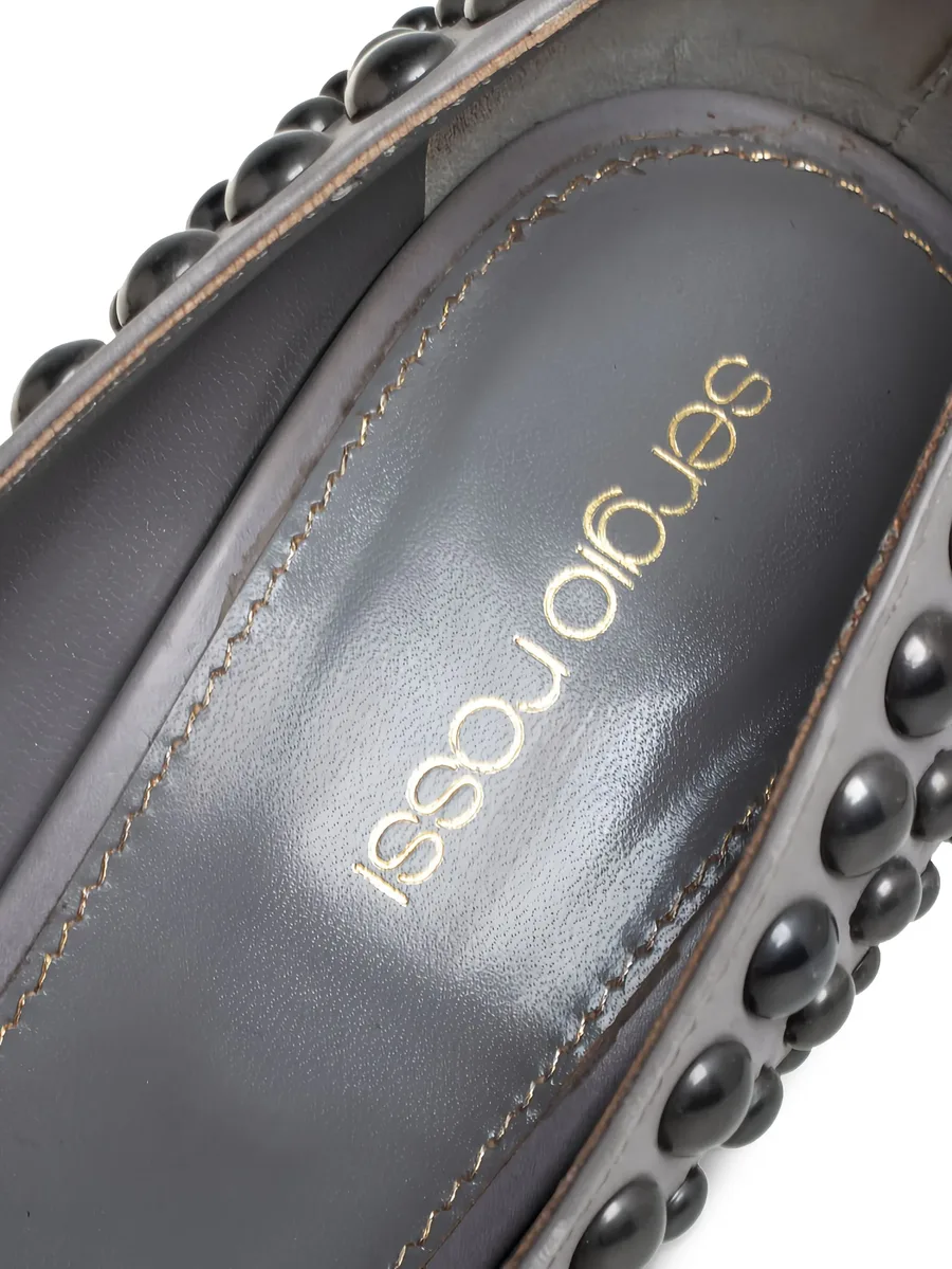 120mm leather heeled pumps 10