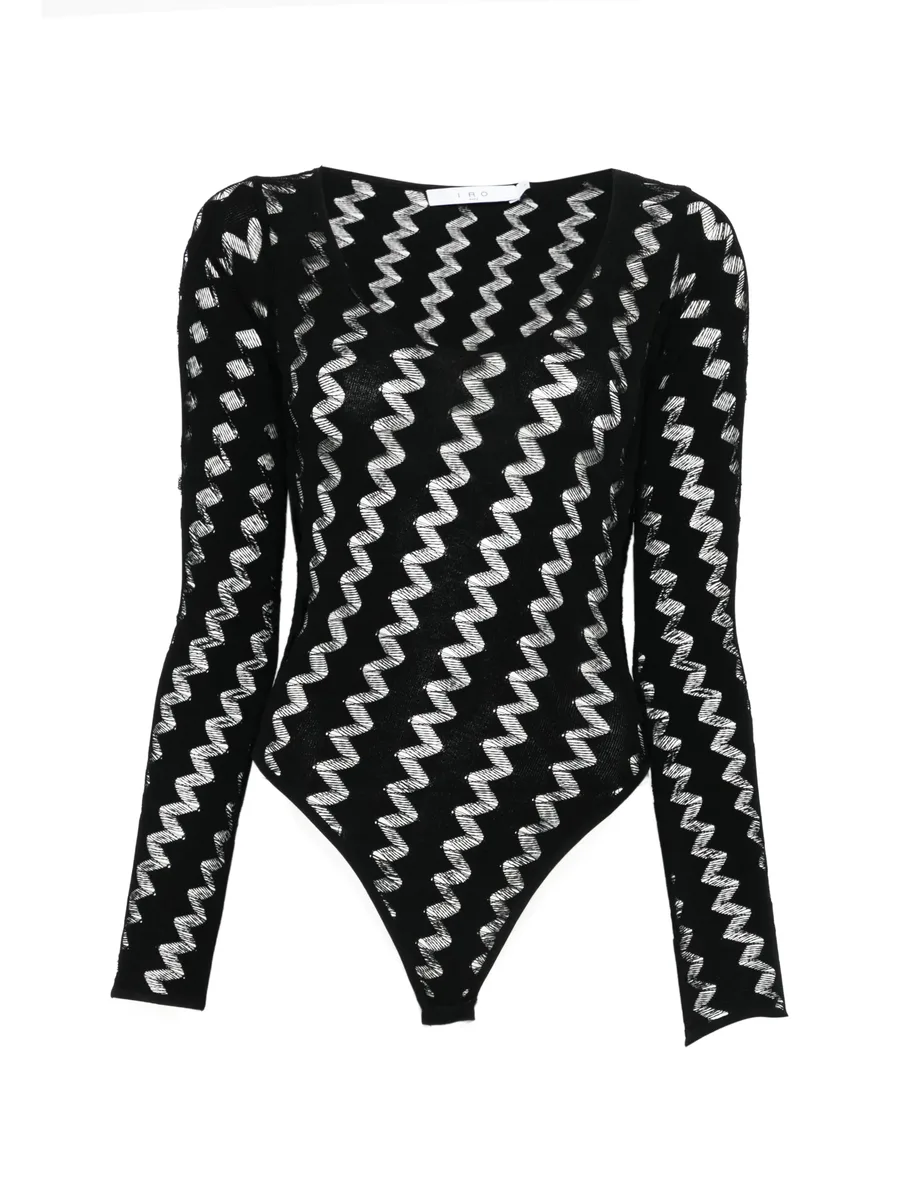 zig zag long sleeve bodysuit 1