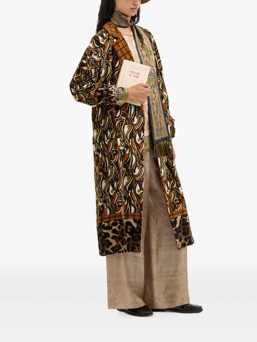 Revdox patterned animal-print coat 3