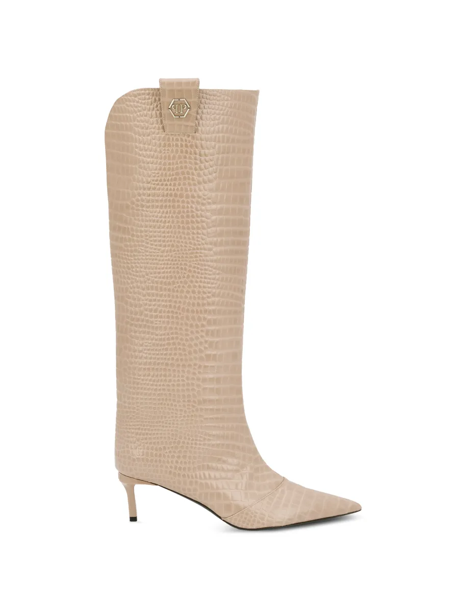 croco-print logo boots 2