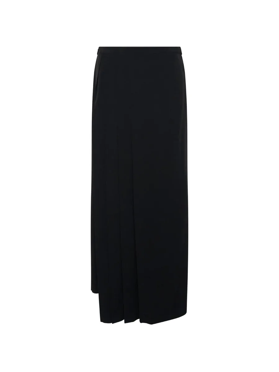 long pleated wrap skirt 1