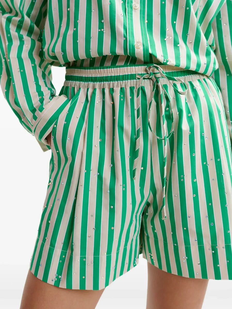 striped rhinestone-embellished shorts 10