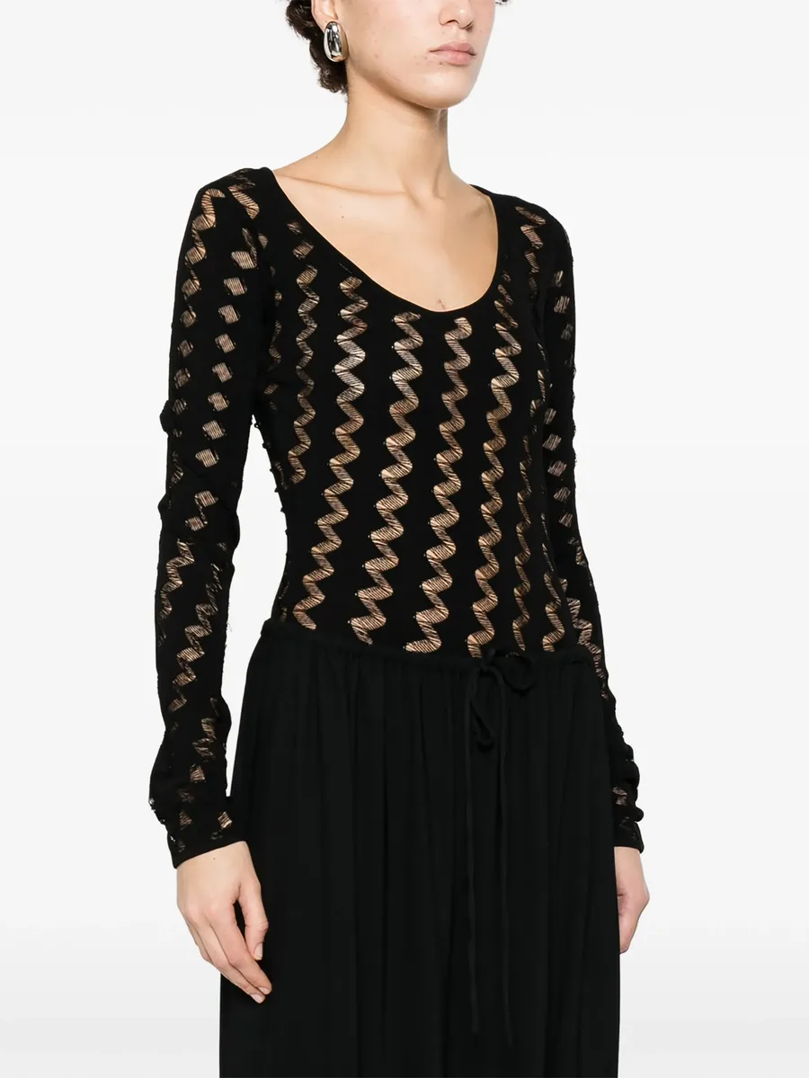 zig zag long sleeve bodysuit 6