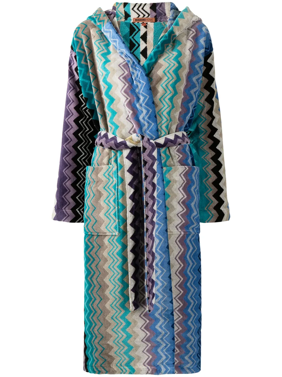 Giacomo belted hooded bathrobe 1