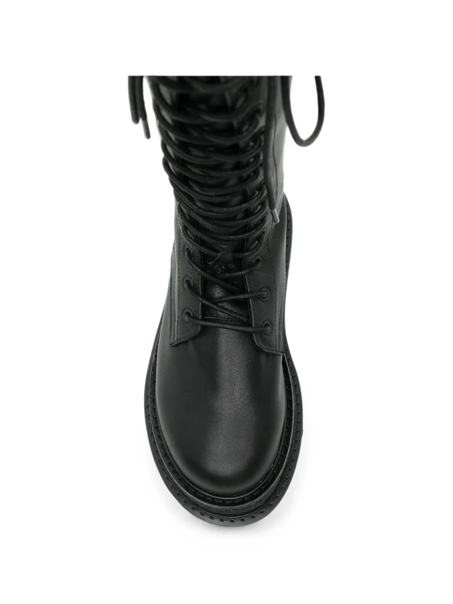 oil-leather buckled boots 4