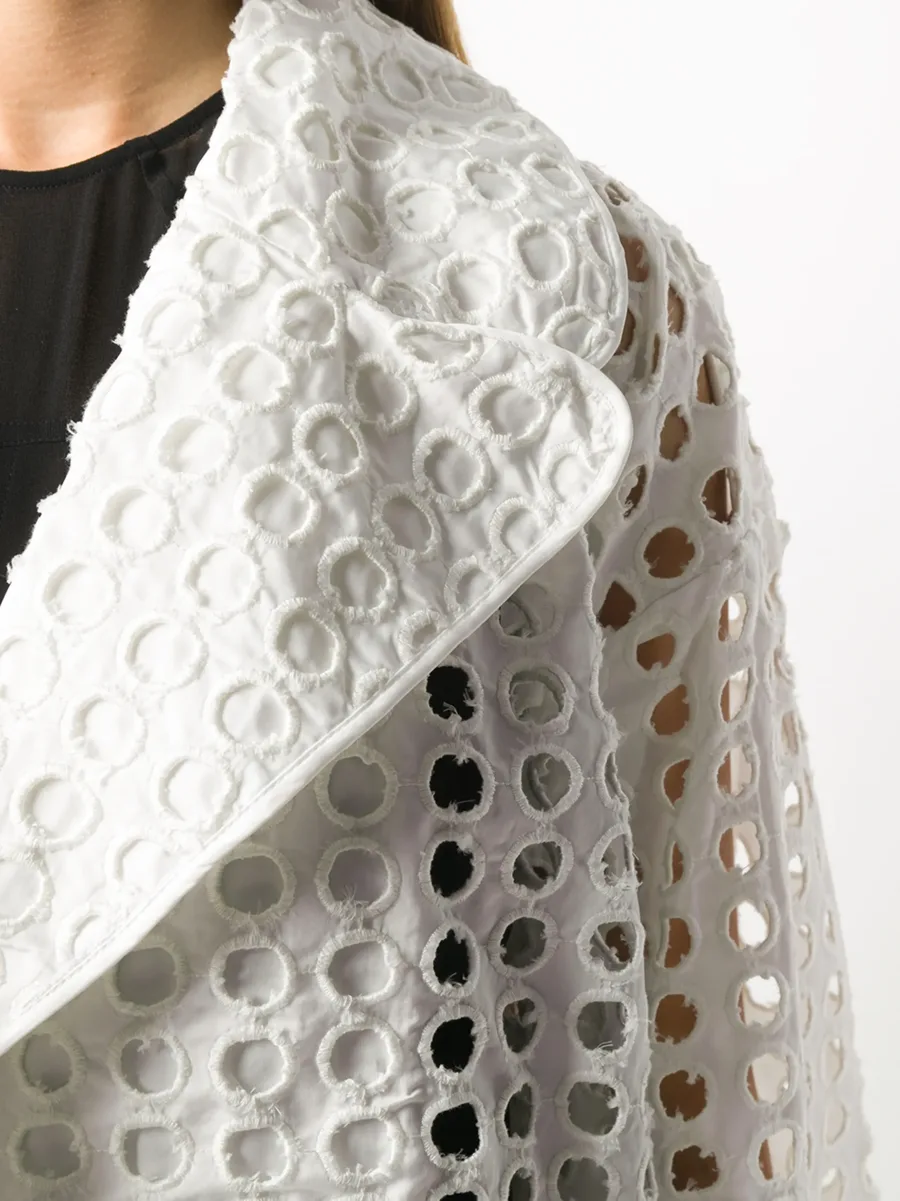 perforated-design midi coat 10