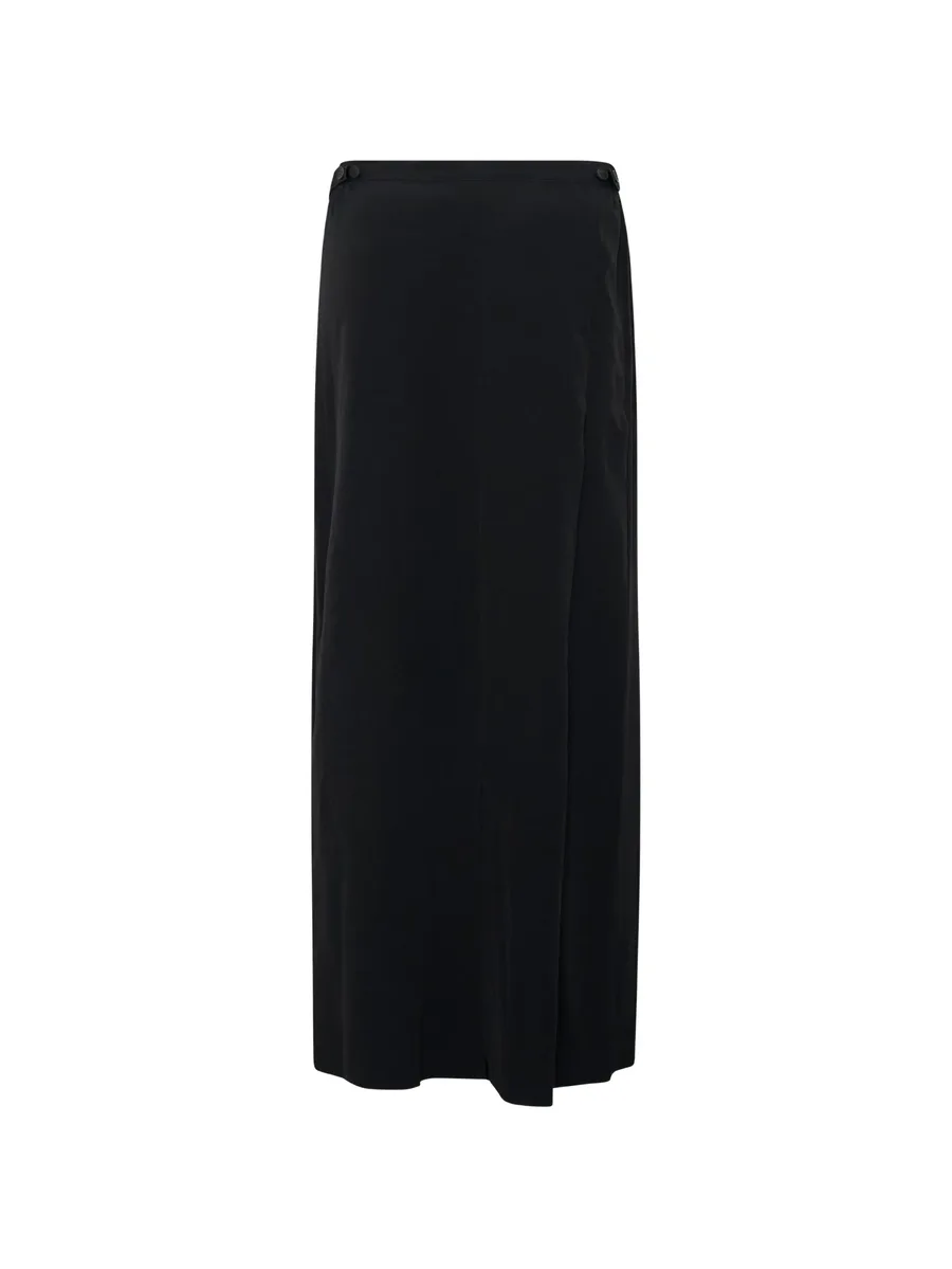 long pleated wrap skirt 2