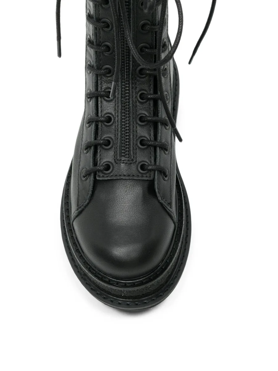 oil-leather zip military boots 4