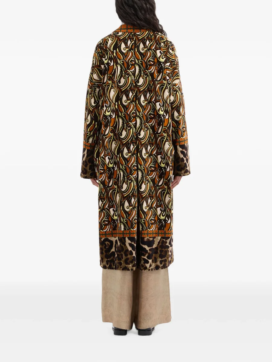 Revdox patterned animal-print coat 4