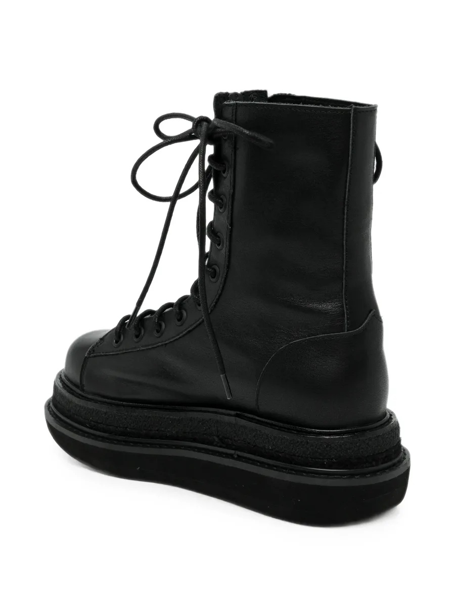 oil-leather zip military boots 3