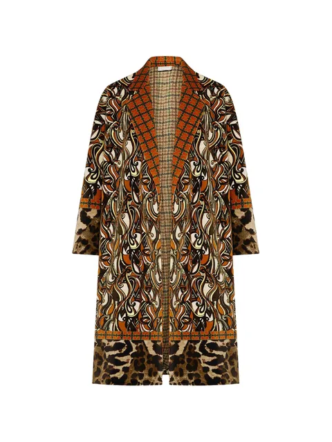 Revdox patterned animal-print coat