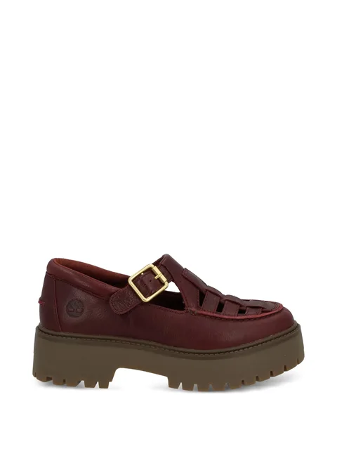 buckle woven loafers