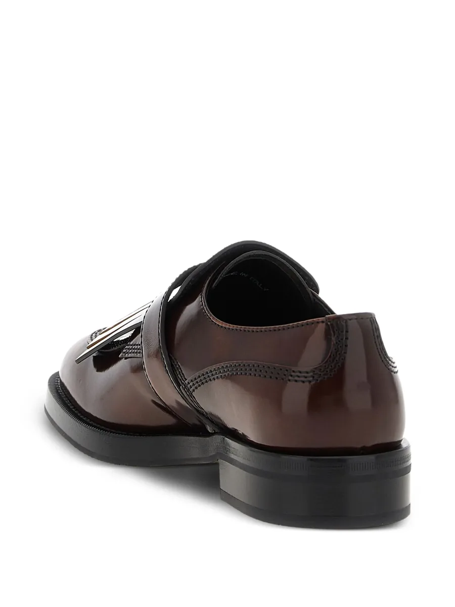 fringe-detail monk shoes 7