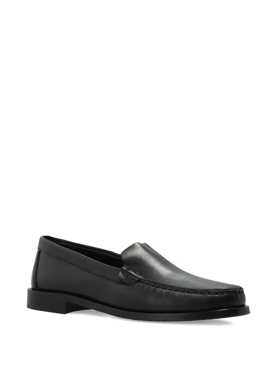 block-heel leather loafers 3