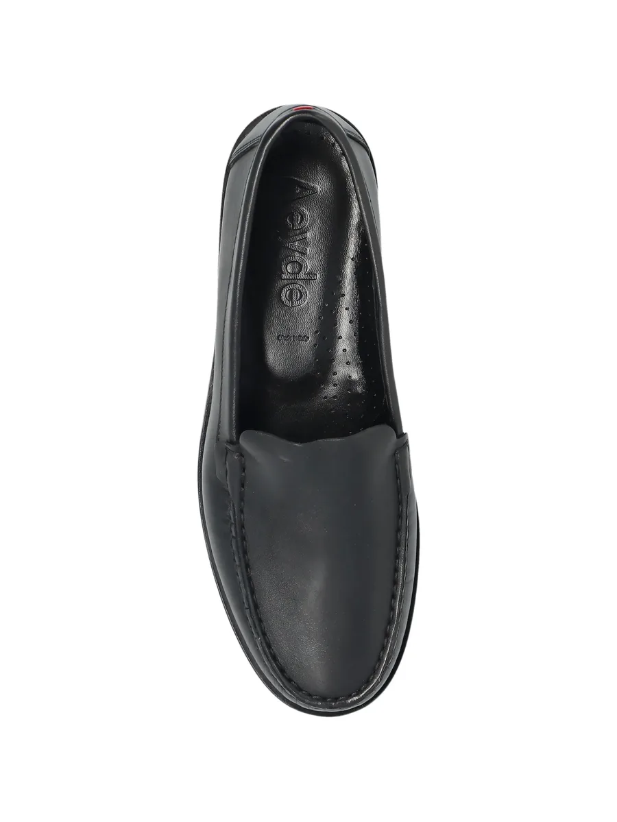 block-heel leather loafers 6