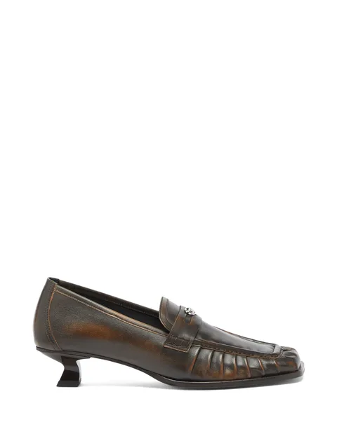 Oval D square-toe loafers