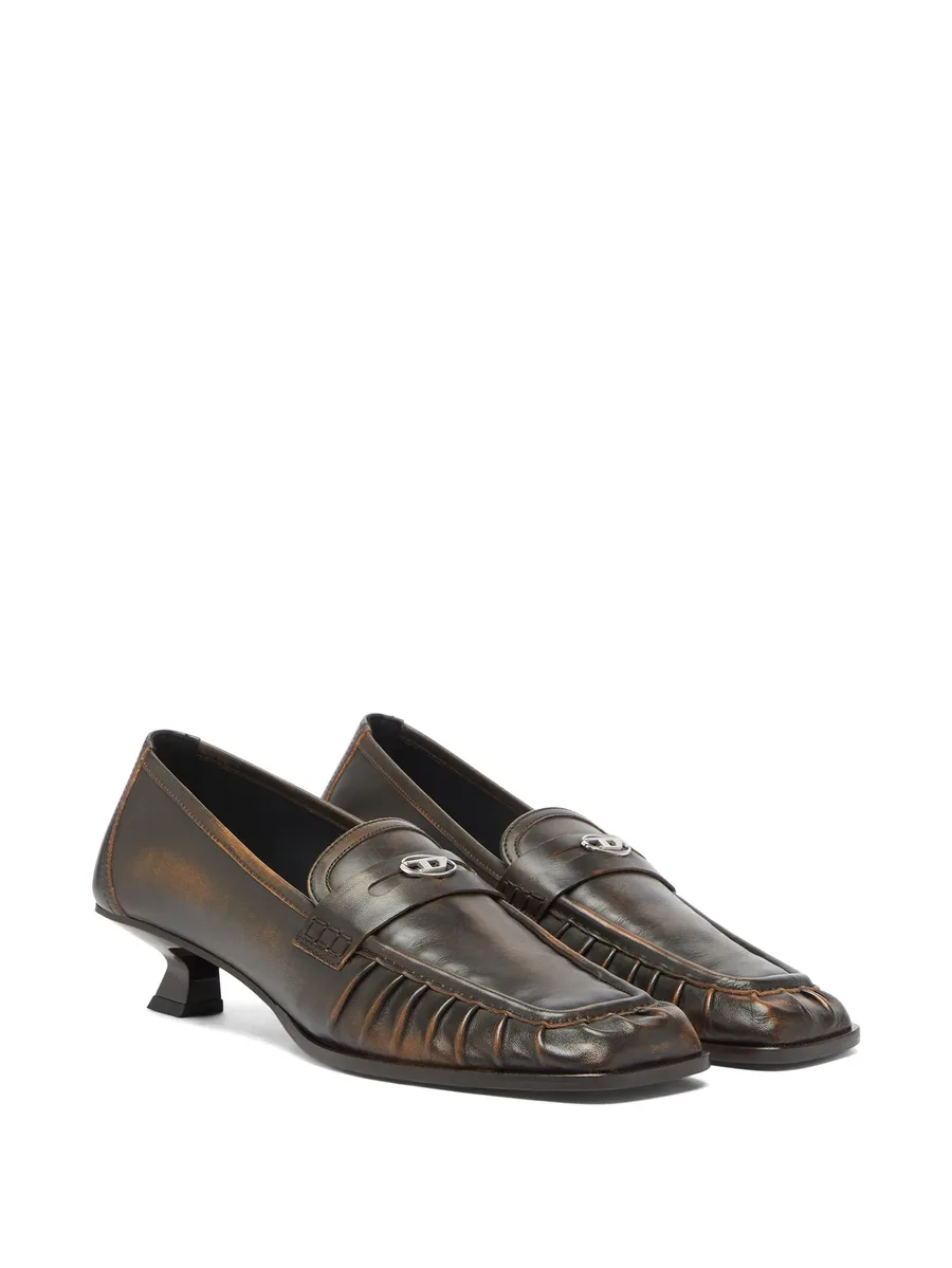 Oval D square-toe loafers 3