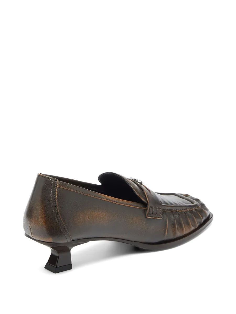 Oval D square-toe loafers 7