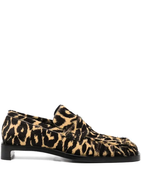 leopard-print loafers