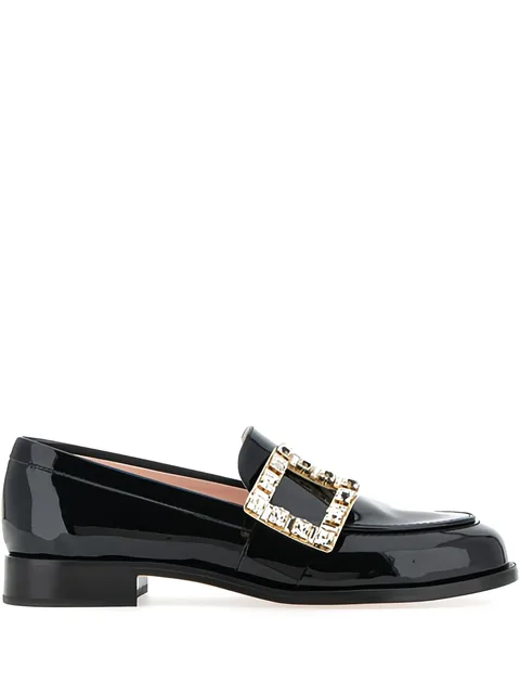 decorative-buckle loafers