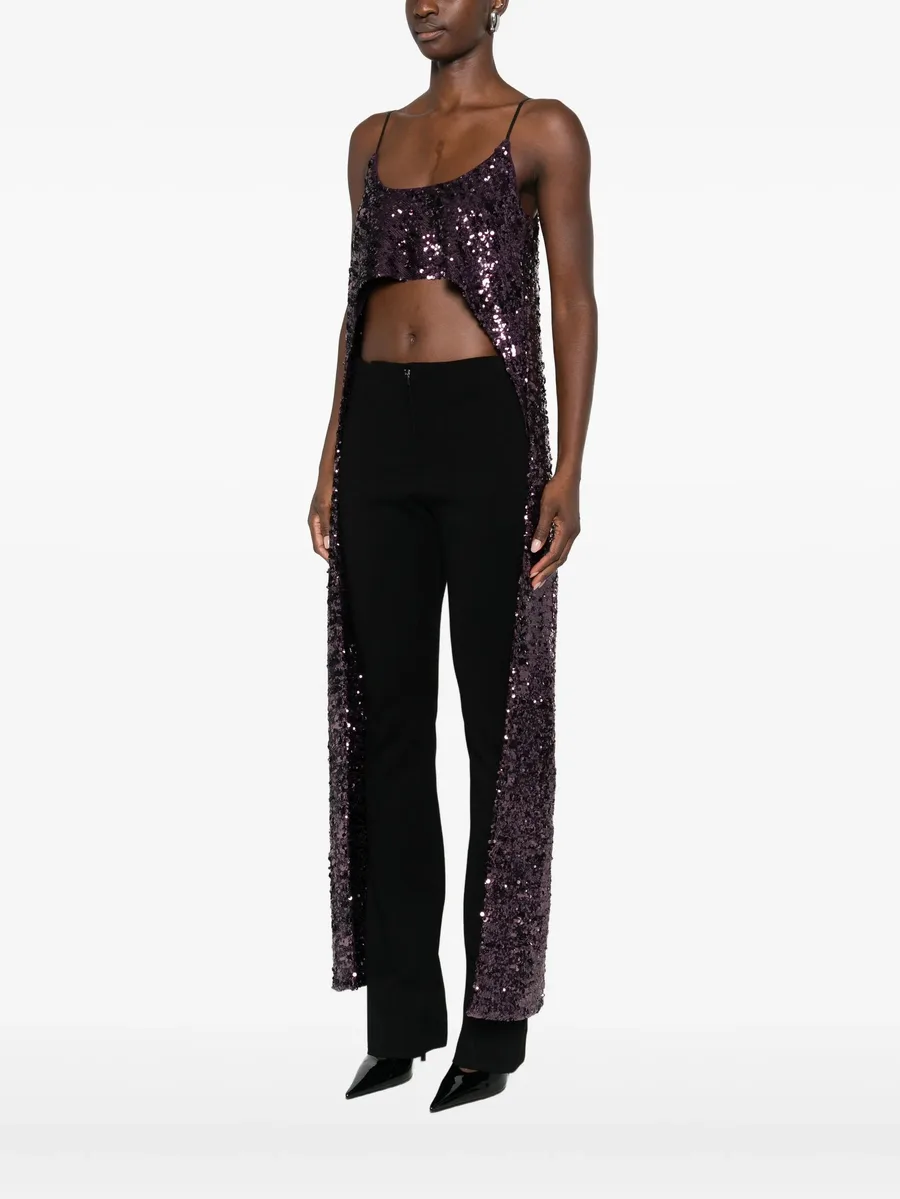 sequinned sleeveless top 8