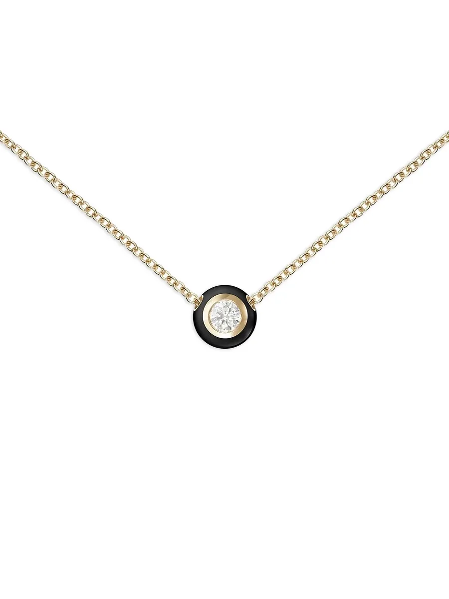 колье Black Audrey Diamond из желтого золота с подвеской 1