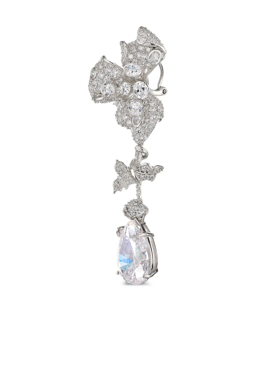 серьги Orchid из белого золота с бриллиантами 3